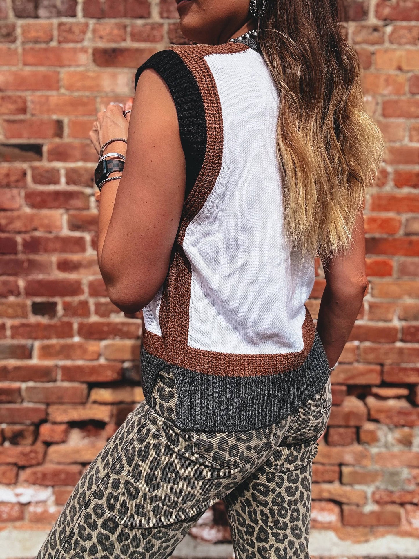 Western Horse Sweater Vest