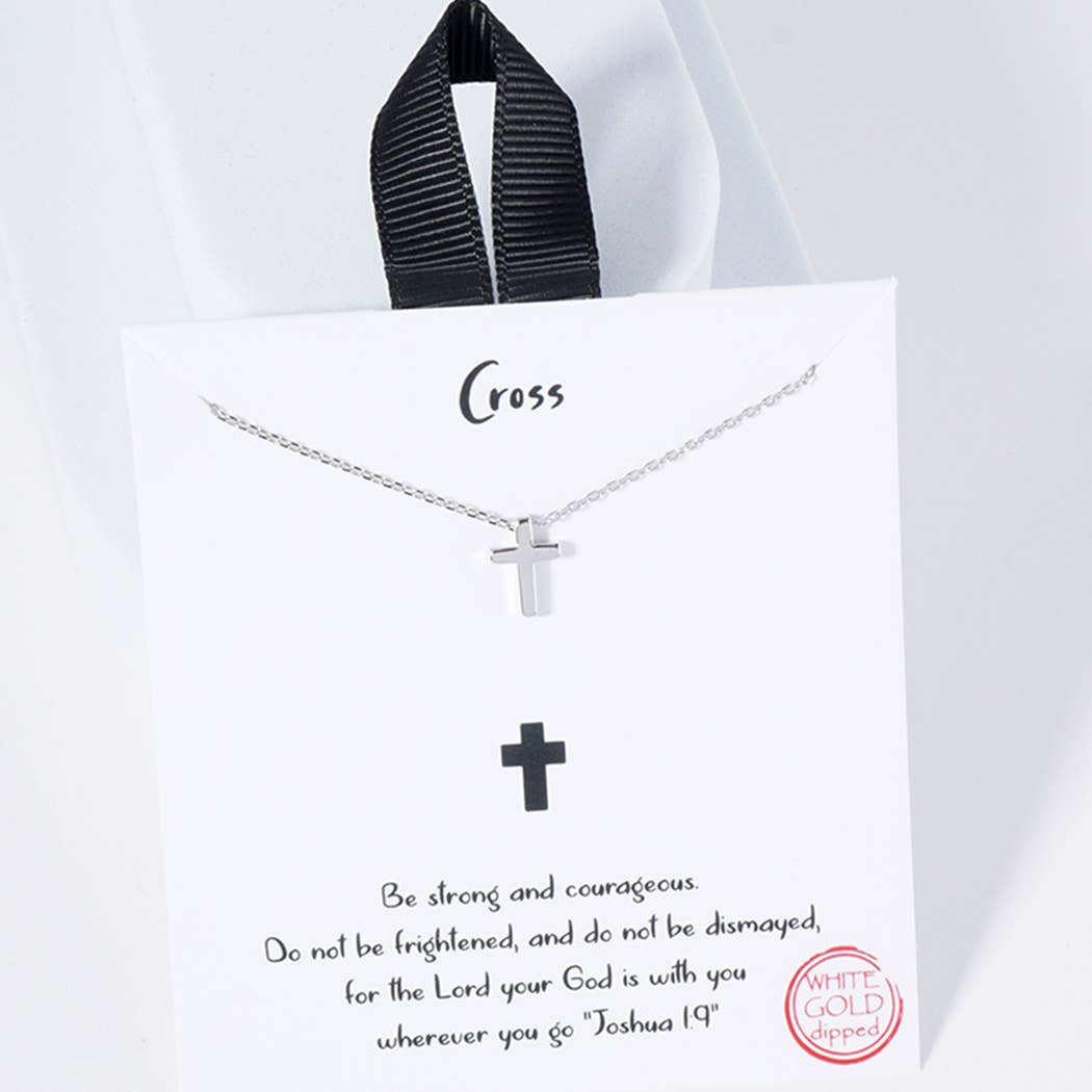Mini Cross Charm Necklace
