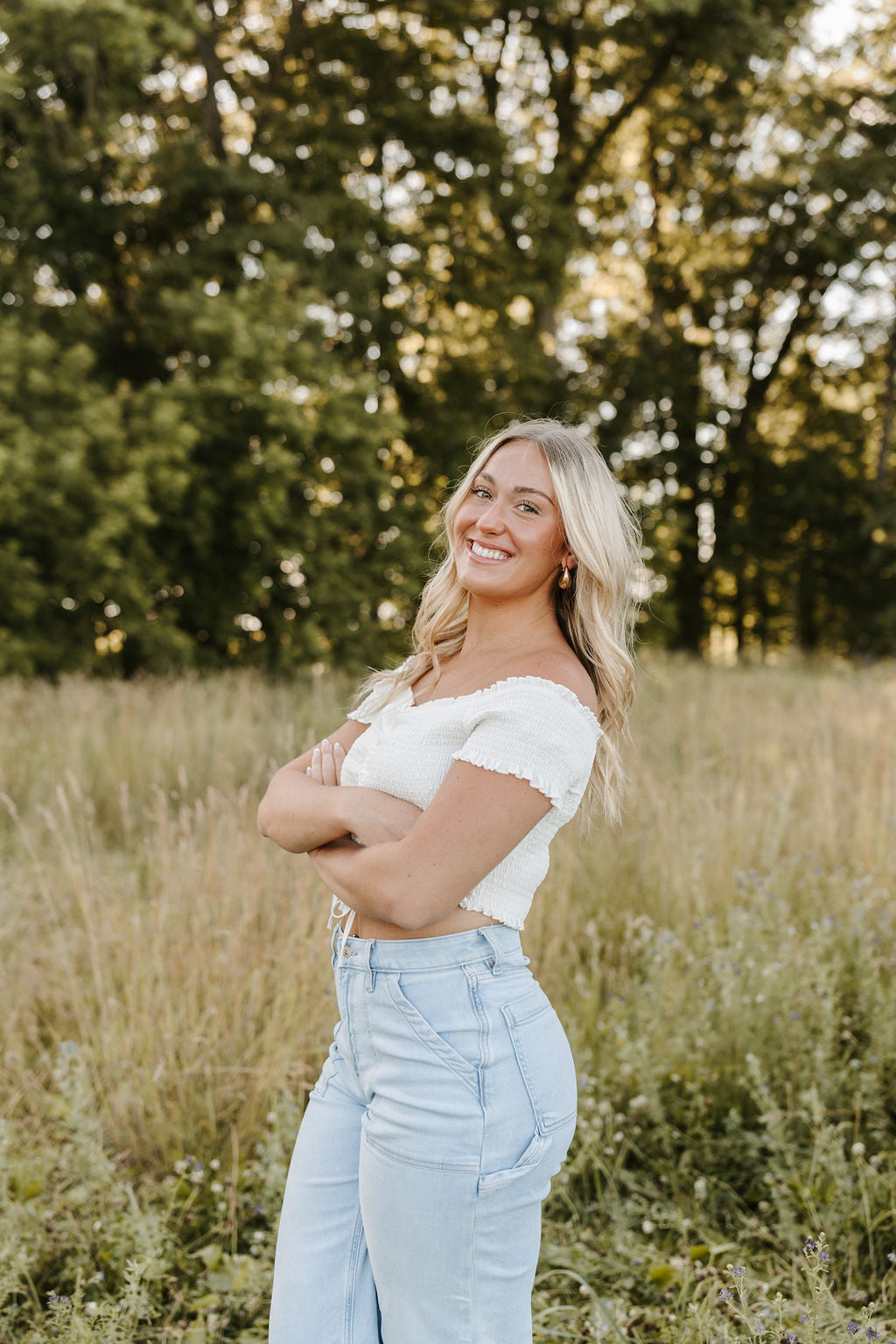 Front Tie Off Crop Top