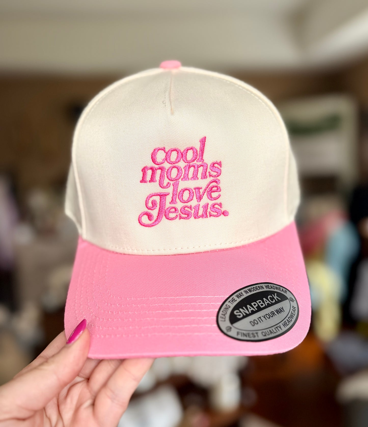 Cool Moms Love Jesus Embroidered Hat