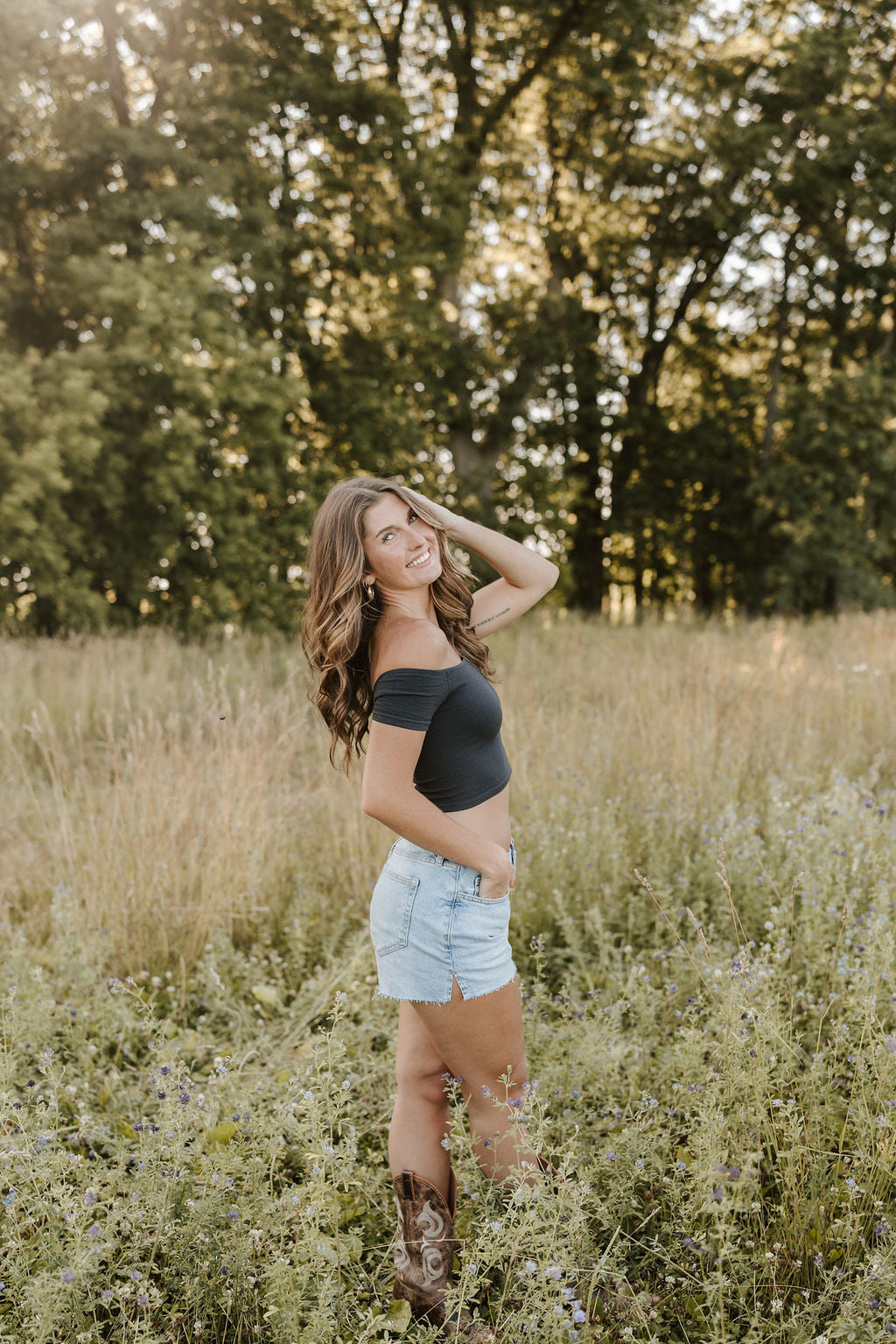 Knit Seamless Ribbed Off Shoulder Crop Top