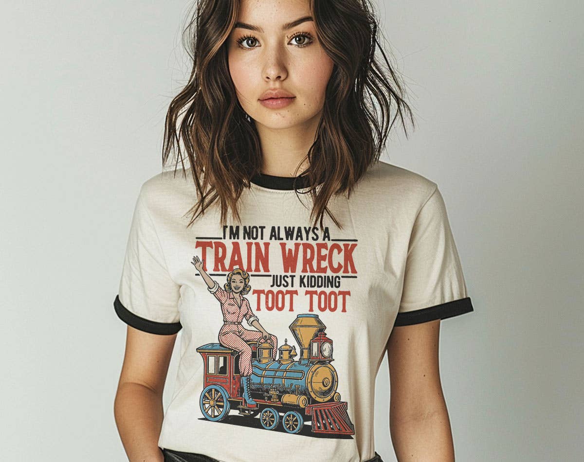 I'm Not Always A Train Wreck Retro Tee