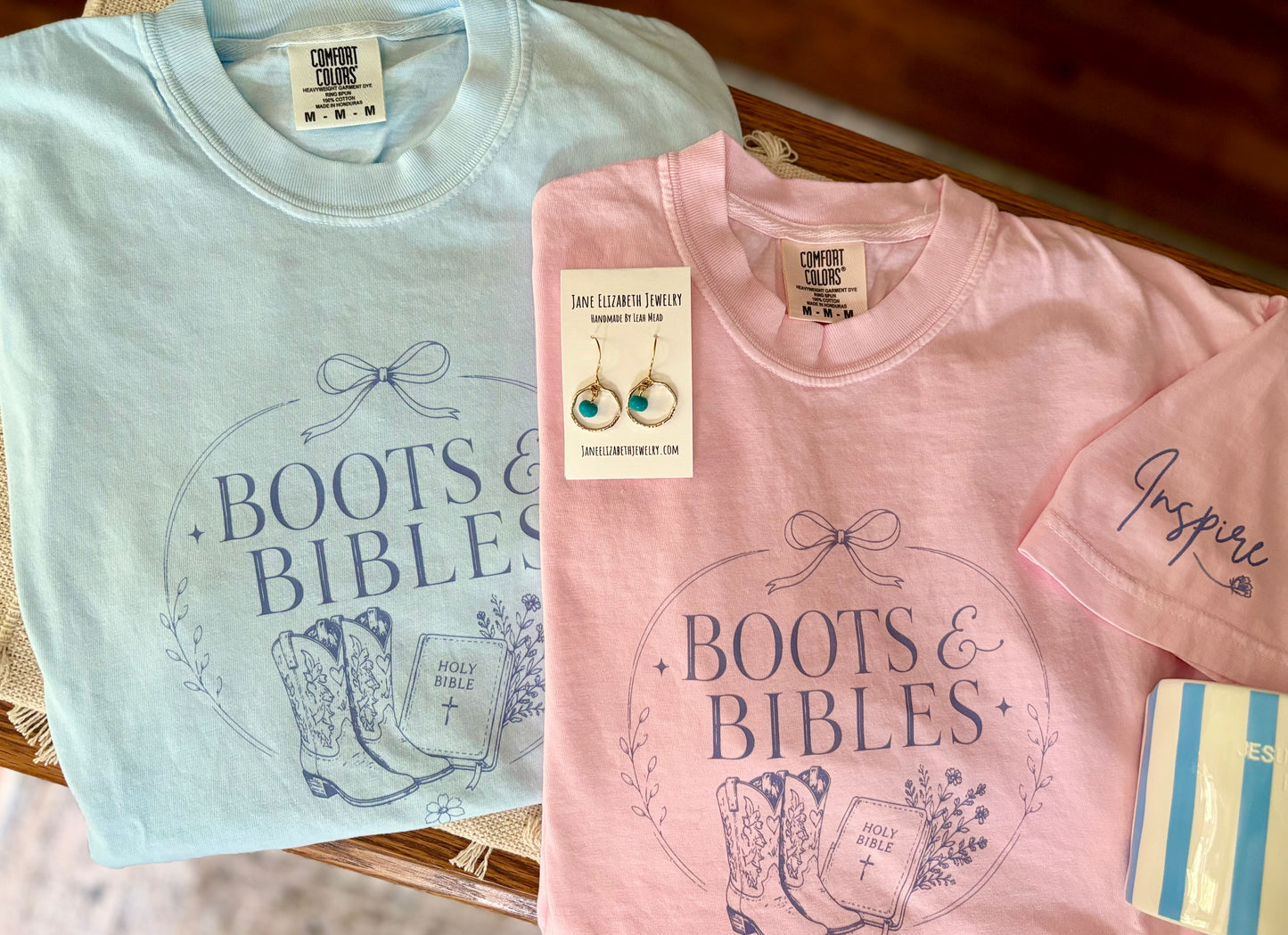 Boots & Bibles Tees 🩷