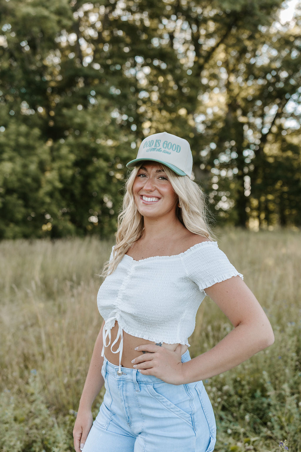 Front Tie Off Crop Top