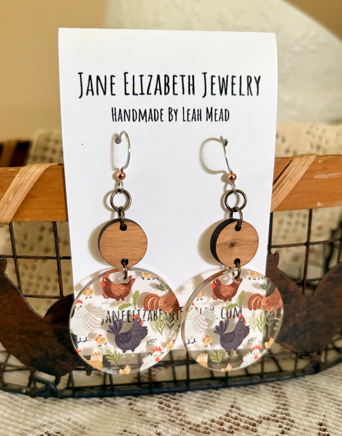 Handmade Jane Elizabeth Jewelry Earrings