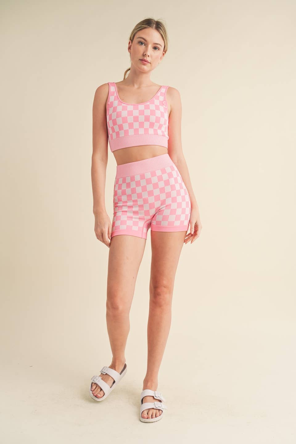 Checkmate Cropped Shorts