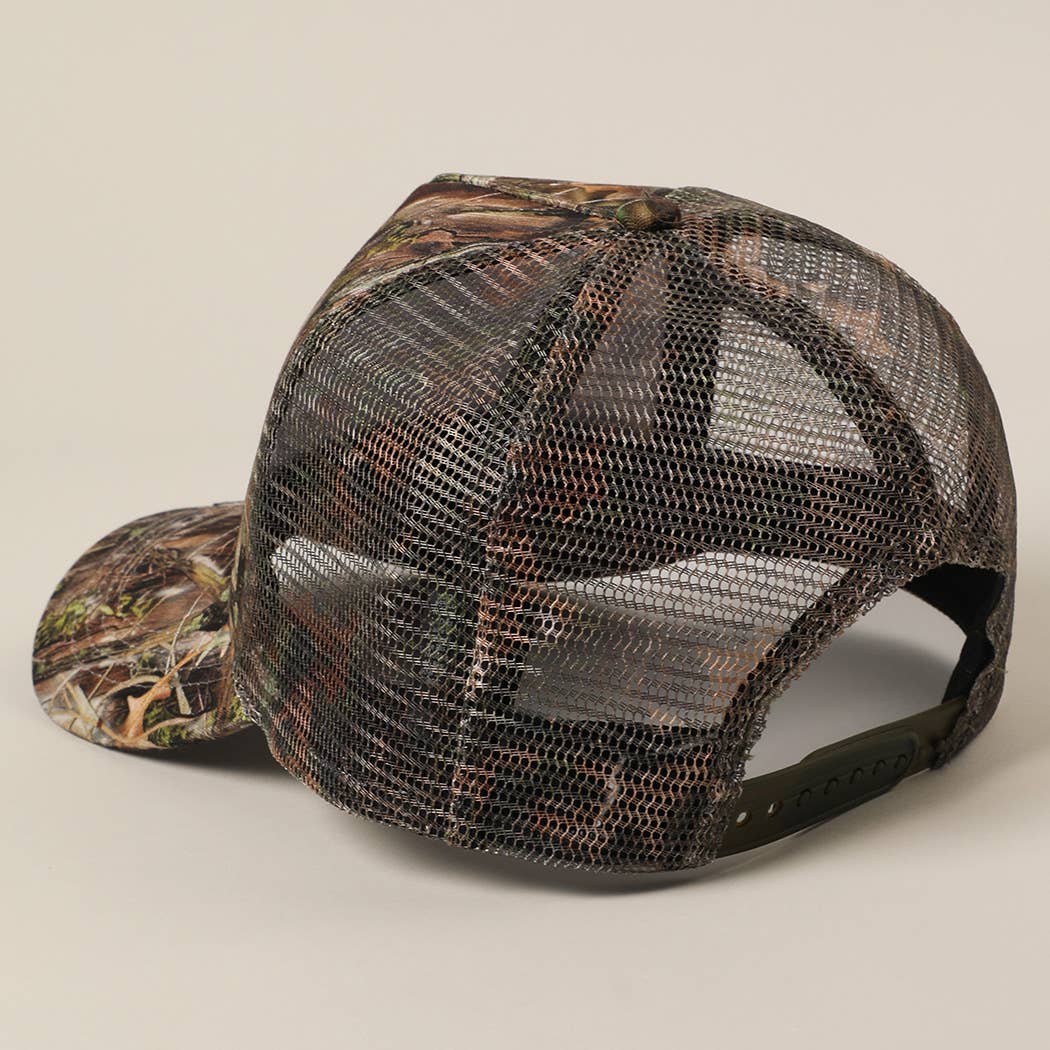 Cowboy and Horse Embroidery Patch Mesh Cap