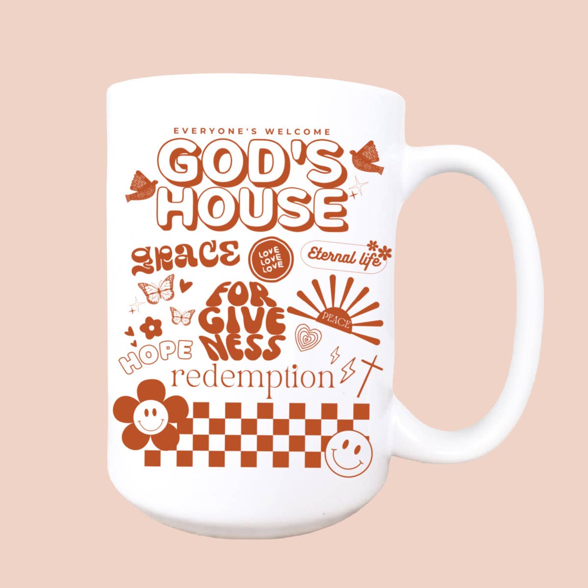 God's house mug, Christian gift, Christian mug, coffee mug