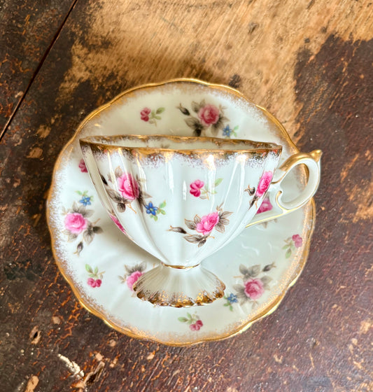Sweet Pink Floral Vintage Tea Set