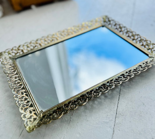 Vintage Mirror Tray