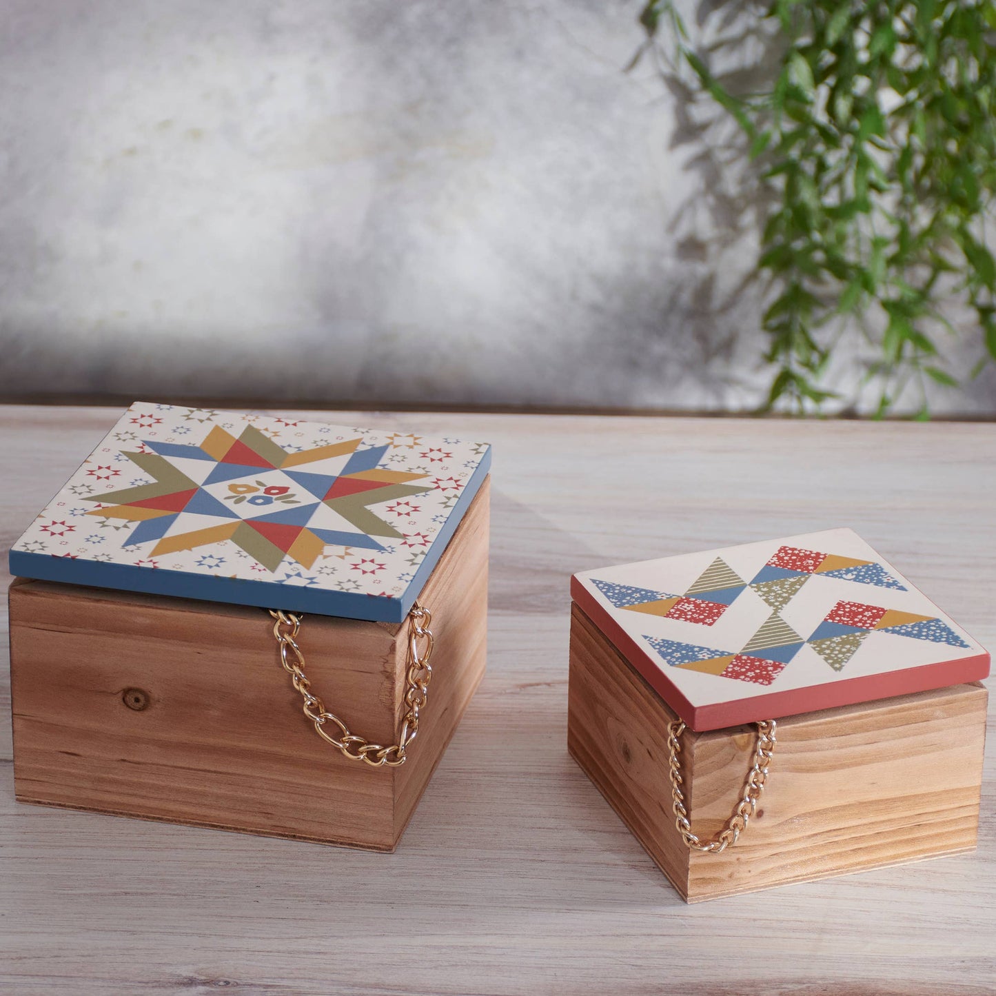 Star Quilt Hinged Box