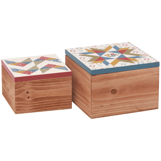 Star Quilt Hinged Box