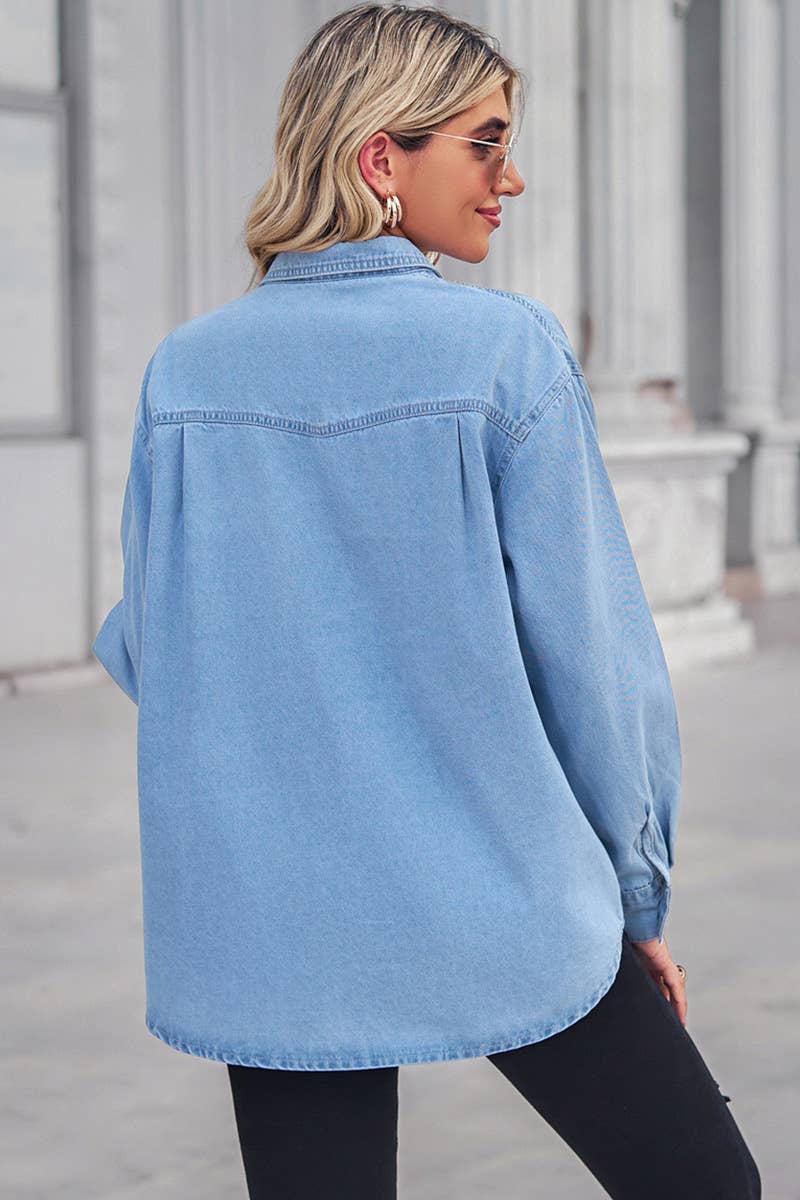 “Jolene” The Denim Button Up