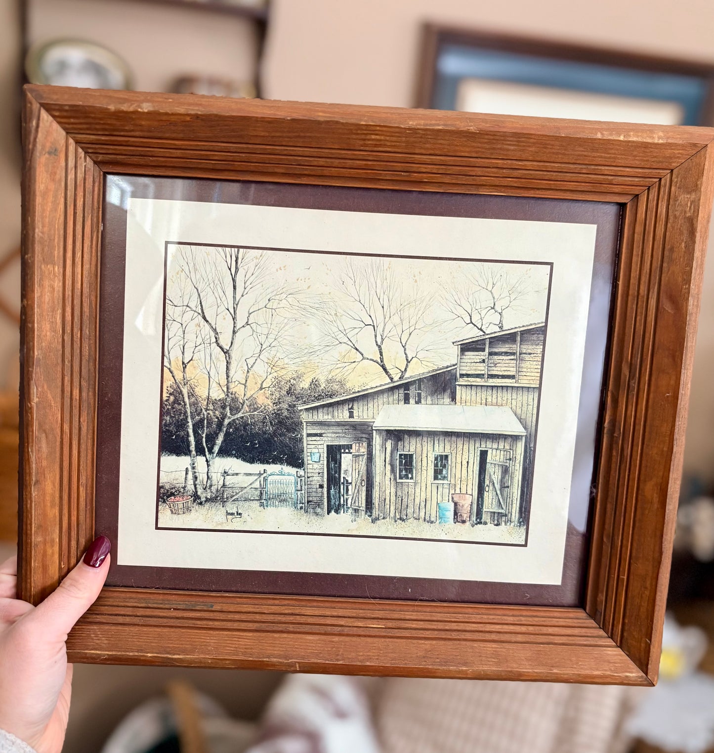 Old Farmhouse Vintage Framed Photo Set