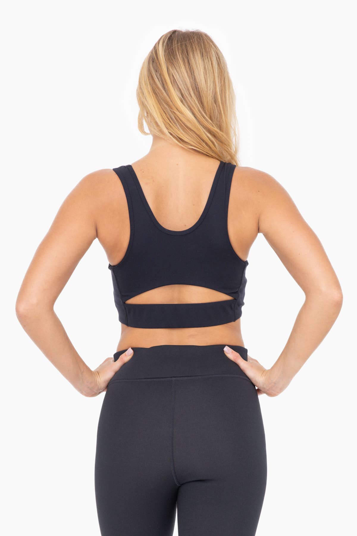 Lycra-Blend Cut-Out Back Essential Sports Bra