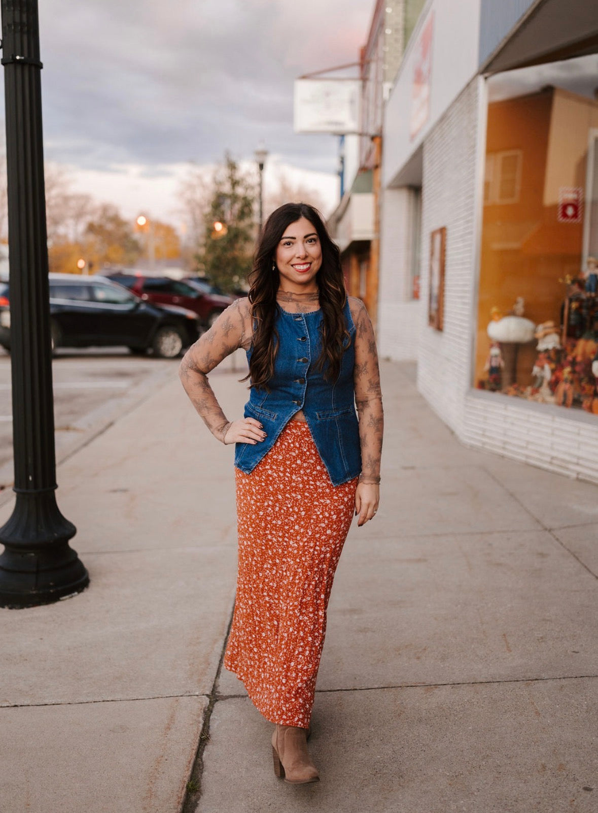 “Shirley” The Cinched Denim Vest