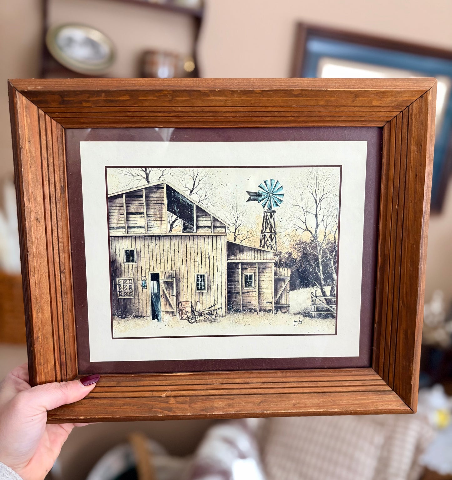 Old Farmhouse Vintage Framed Photo Set