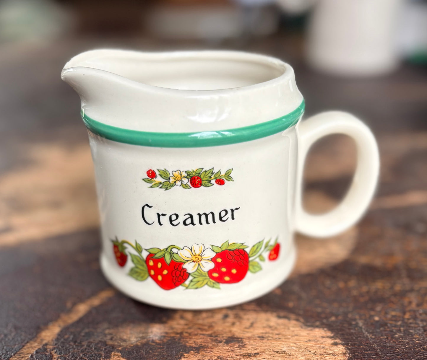 Vintage Strawberry Creamer Cup