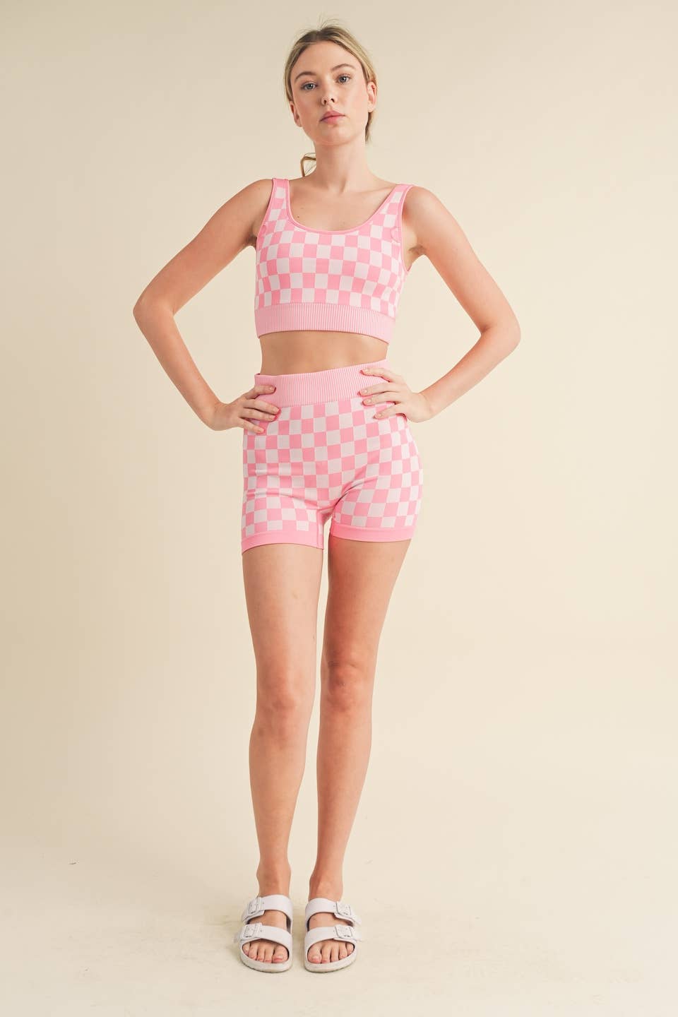 Checkmate Cropped Shorts