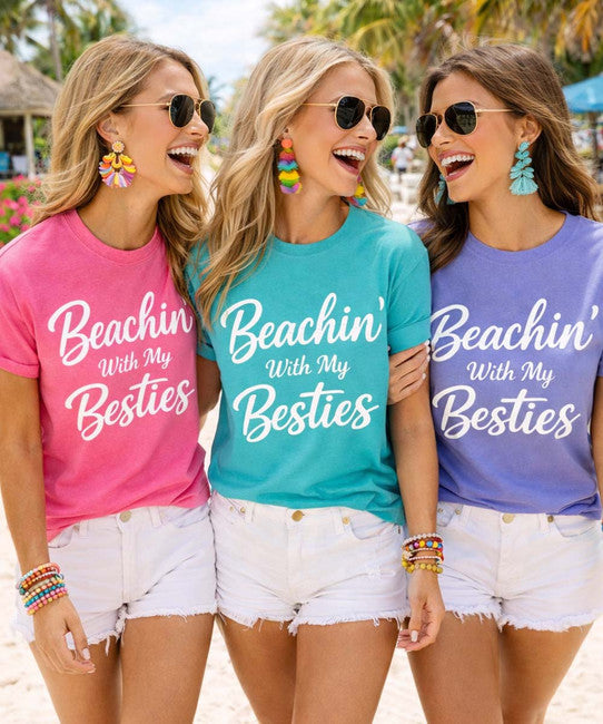 Sugar Springs Marine Beachin' With My Besties Graphic Tee✨