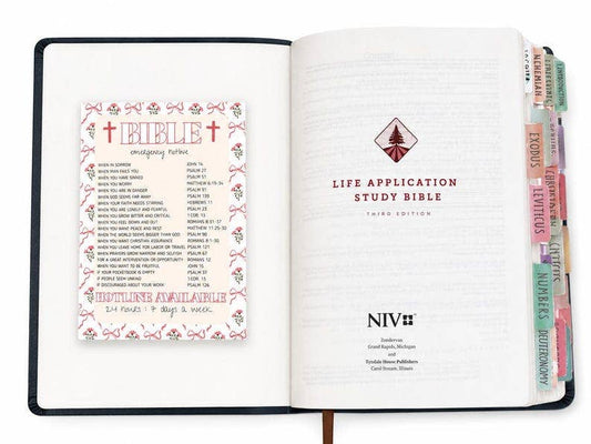 Bible Emergency Hotline Sticker | Christian Bible Verse Reference Card | Bible Study Sticker Insert | Faith Based Bible Accessory