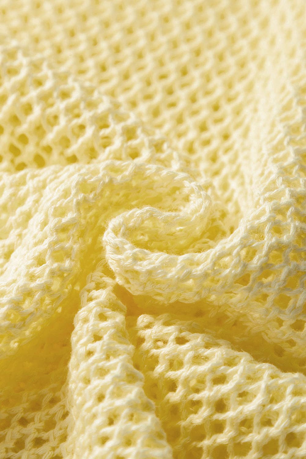 Solid Hollowed Knit Sleeveless Sweater Top