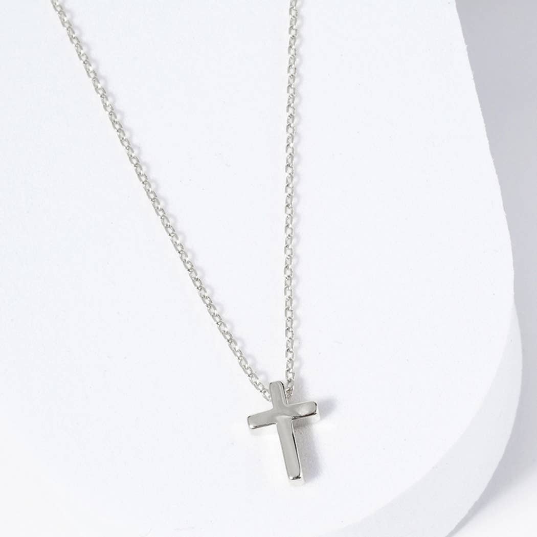 Mini Cross Charm Necklace
